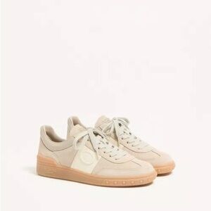 Valentino Garavani Cream and Tan Sneakers